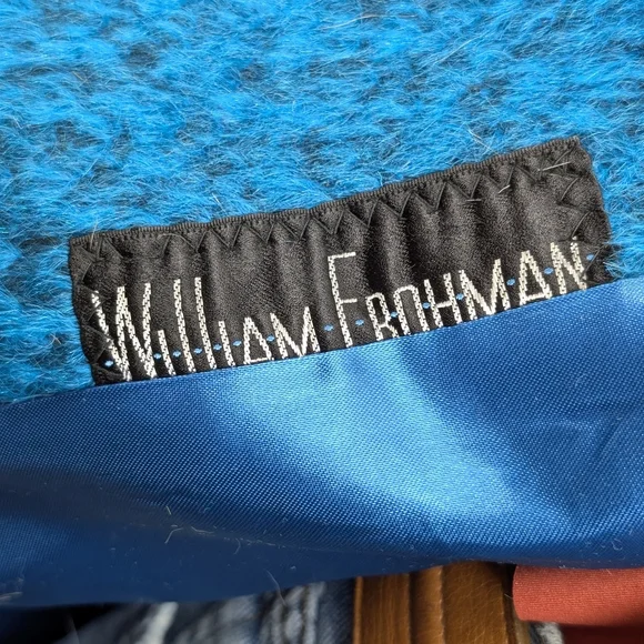 Vintage 1960s Mohair Coat Real Fur Collar | Union Made | Size XS/S - Picture 12 of 16